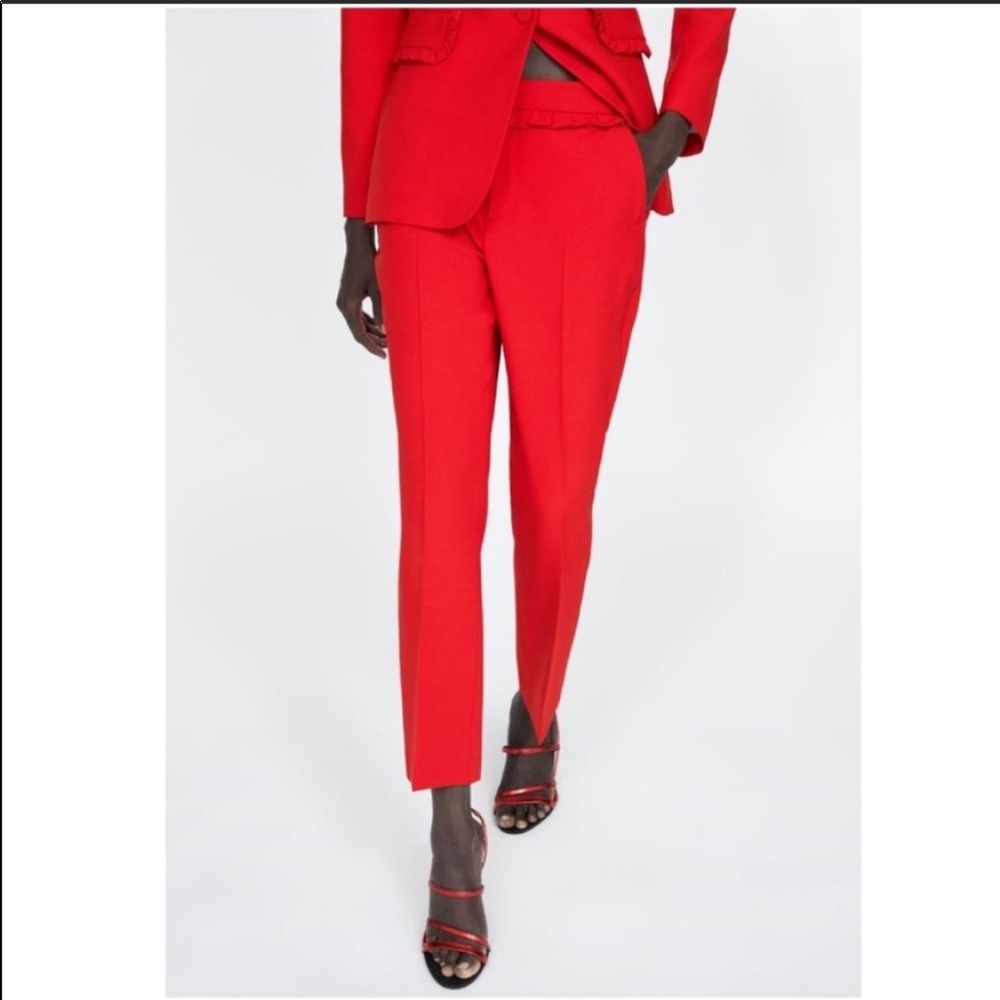 S/ M- ZARA Ruffled waist pants